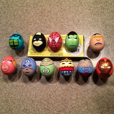 Superhero Easter Eggs | Huevos decorados, Huevos de pascua, Cascarones de huevo