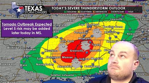 Tornado outbreak expected in the Mid-South Later Today