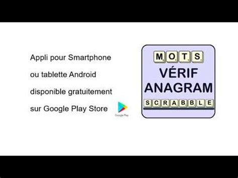 Vérifier-Anagrammer scrabble - YouTube