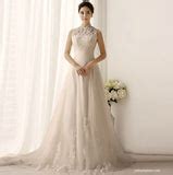 Chinese Wedding Gown Lace Modern Bridal Qipao Sweep Train – YannyExpress
