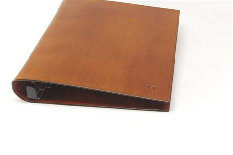 1 1/2 inch Leather 3 Ring Binder Notebook