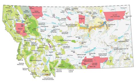 Montana Map With National Parks - United States Map