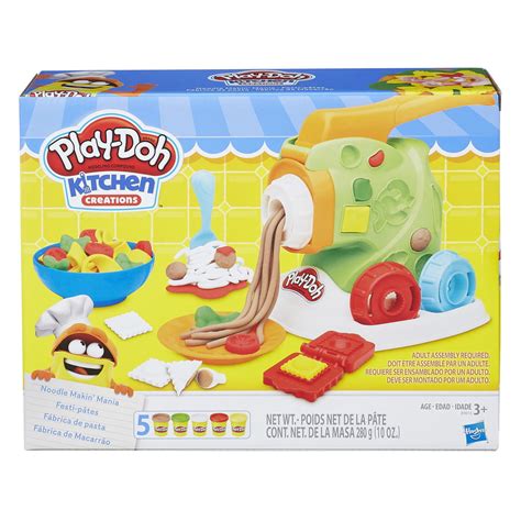 Play-Doh Kitchen Creations Noodle Makin' Mania Food Set with 5 Cans of Play-Doh - Walmart.com ...