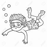 Girl Swimming Coloring Pages sketch template