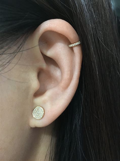 Diamond Helix Ear Cuff Rose Gold - J. LUU