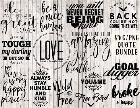 quote svg bundle buy 1 get 3 free digital print printable | Svg quotes, Tough quote, Clip art