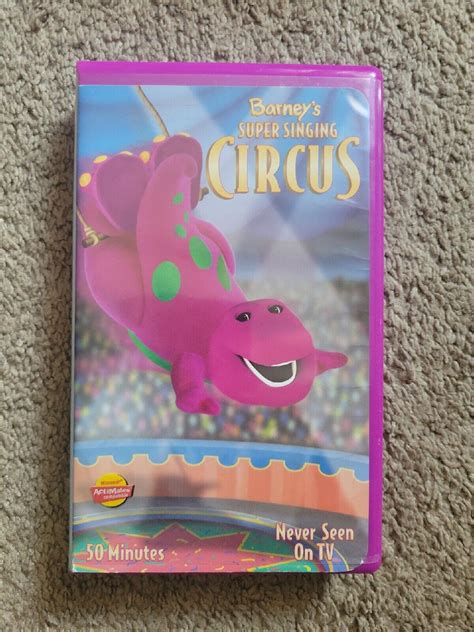 BARNEY - BARNEY'S SUPER SINGING CIRCUS (VHS, CLAMSHELL 2000 ...