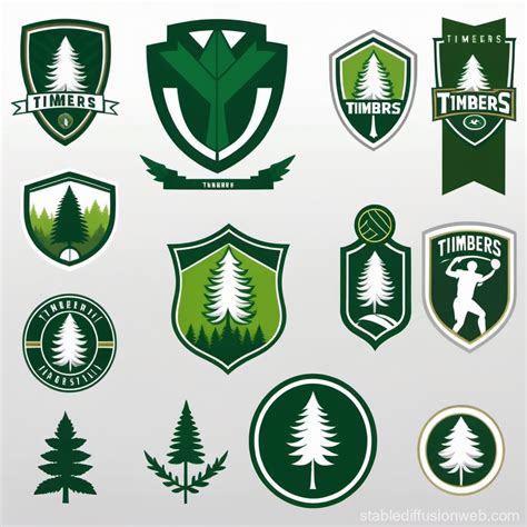 Minimalist Timbers Sports Logo | Stable Diffusion Online