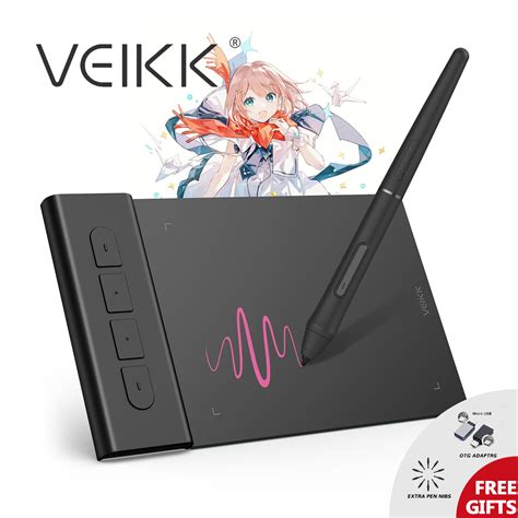 VEIKK S640 VK430 Ultra-Thin Easy Carrying Pen Tablet Graphic Drawing ...