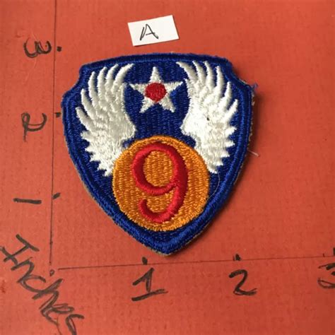 WW2 ERA US ARMY 9th AIR FORCE CUT EDGE PATCH PILOT USAAF 4/23 variant A ...