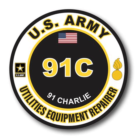 US Army 91C Utilities Equipment Repairer MOS Decal