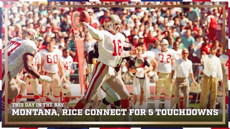 This Day in The Bay: Joe Montana, Jerry Rice Connect for 5 Touchdowns