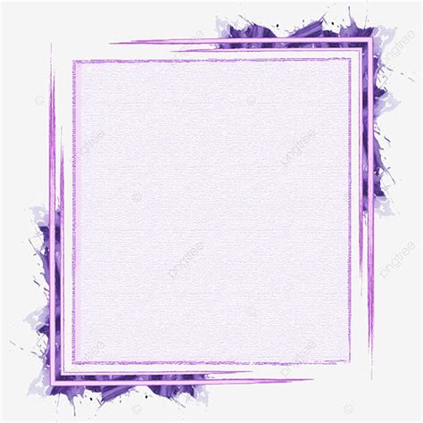 Purple Green Watercolor Vector Art PNG, Watercolor Border Color Purple ...