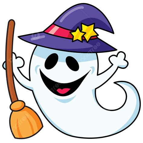 Halloween Ghost Cute Cartoon, Halloween Clipart, Ghost Clipart, Cute Clipart PNG and Vector with ...