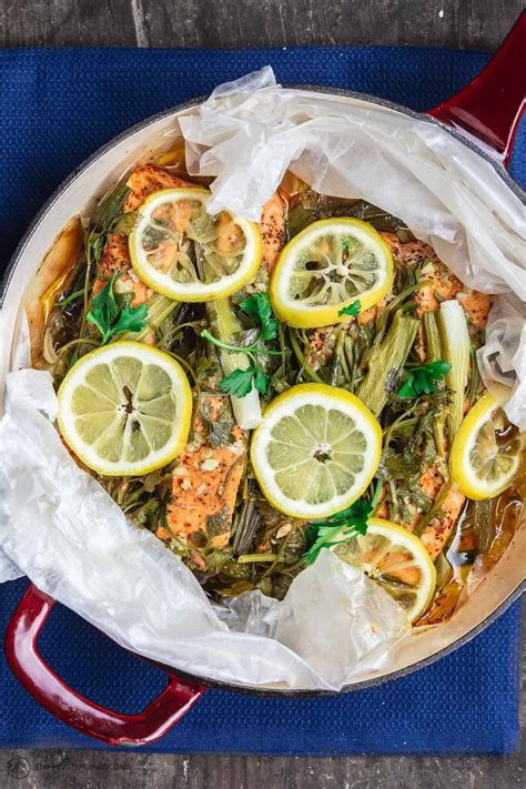 Mediterranean-Style Steamed Salmon with Lemon and Fresh Herbs - The Mediterranean Dish