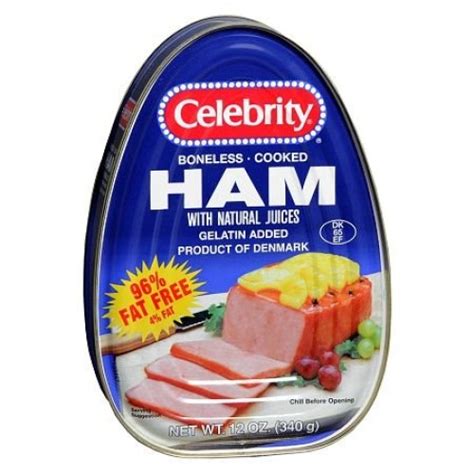 Celebrity, Boneless, Cooked Ham, with Natural Juices, 12.0 ...