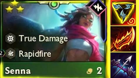 3 Star Senna with Rapidfire Guardian Combo! | TFT SET 10 PBE - YouTube