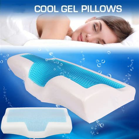 50*30cm Memory Foam Cool Gel Pillow Summer Ice cool Anti Snoring Neck ...