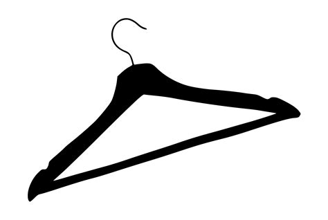 Clothes Hanger Silhouette PNG Transparent SVG Vector | OnlyGFX.com