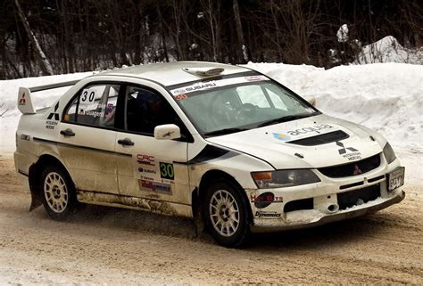 Our Mitsubishi Evo IX rally car on stage. | Peter Guagenti | Flickr