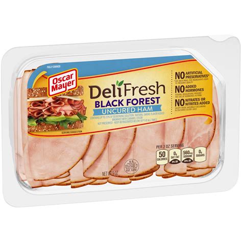 Oscar Mayer Deli Fresh Black Forest Uncured Ham Lunch Meat, 9 oz ...