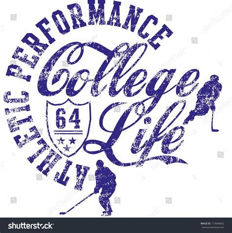 College Hockey Stock Vector 113848642 - Shutterstock