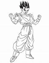 Gohan Super Saiyan 2 Coloring Pages  Nation sketch template