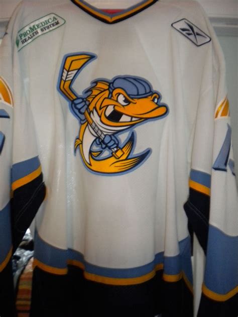 ECHL 2009-10 TOLEDO WALLEYE JOE CHARLEBOIS GAME WORN HOCKEY JERSEY ...