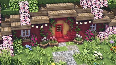 pink fairycore hobbit hole 💐🌿 in 2021 | Minecraft houses, Minecraft ...