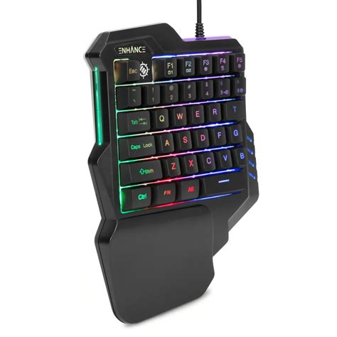 ENHANCE One Handed Keyboard Mini Gaming Keypad - 7 Color LED Backlit ...