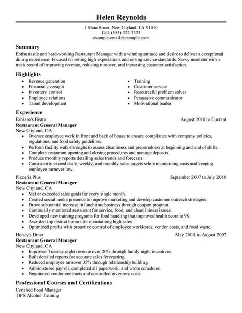 Resume for Restaurant Servers top Best Restaurant Manager Resume Example Of 33 Popular Resume ...