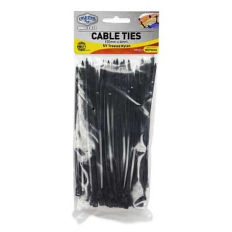 Cable Ties Uv Treated Nylon Zip Ties 100 Black Pieces - Hendra Hardware