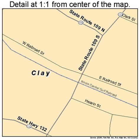 Clay Kentucky Street Map 2115202