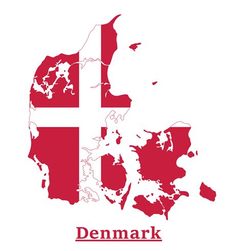 Denmark National Flag Map Design, Illustration Of Denmark Country Flag Inside The Map 14772351 ...