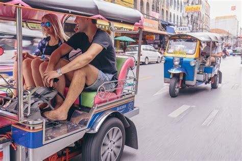 Bangkok, Thailand, Asia - Tuk tuk travellers © Photography by Damien Raggatt-Intrepid Group ...