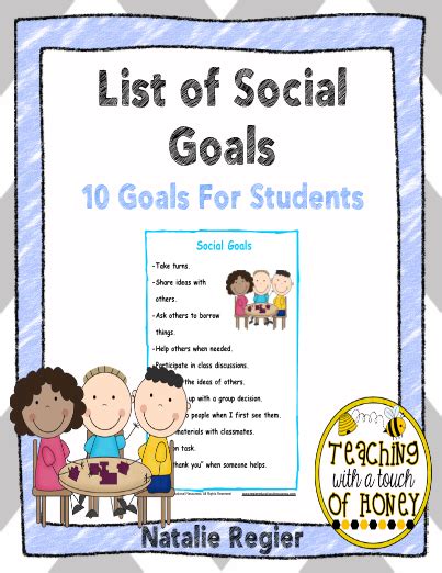 Use this list of social goals to help your students with the goal ...