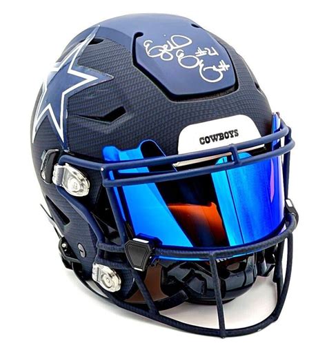 Ezekiel Elliott Signed Cowboys Carbon Fiber Authentic On-Field Full-Size Speedflex Helmet ...