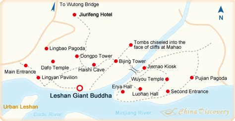 Leshan City Maps, Giant Buddha Tourist Maps 2018