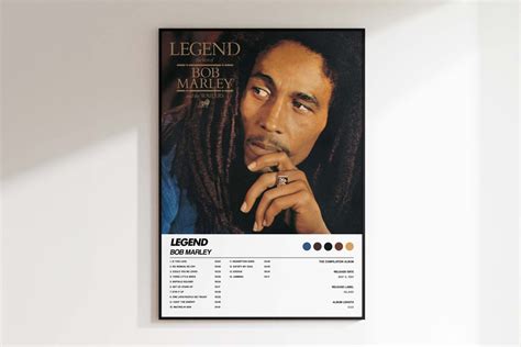 Bob Marley 'legend' Album Cover Poster, Tracklist Poster, Digital ...