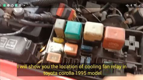 Cooling Fan Relay Location of Toyota Corolla 1995 Model - YouTube