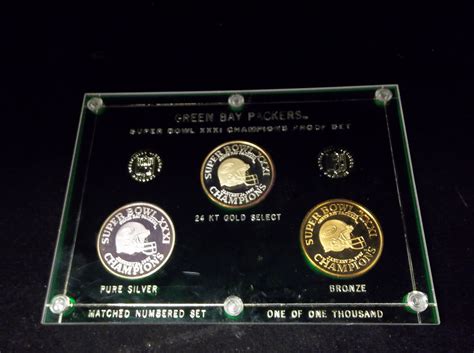 Lot Detail - 1997 Green Bay Packers Super Bowl Ftbl. Champions Coin Proof Set- 1 Complete Set of ...