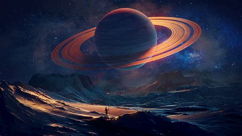 Traveler, planet, space, art, HD wallpaper | Peakpx