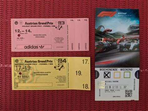 After joining my first ever Grand Prix yesterday in Austria, my dad just showed me his tickets ...