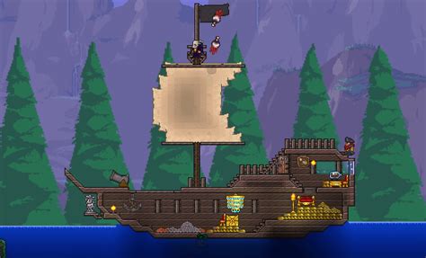 built a ship for my pirate : r/Terraria