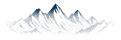 Premium Vector | Drawing of mountain isolated on white background stroke texture imitation engraving