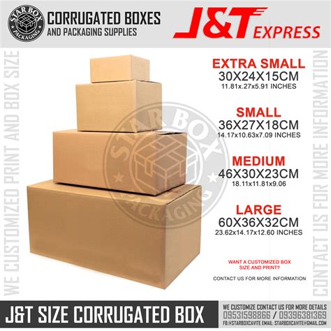 Starbox Corrugated Box J&T Size JNT Size Corrugated Shipping Kraft Box ...
