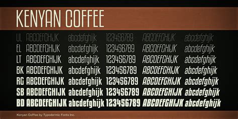 Download Kenyan Coffee font | fontsme.com