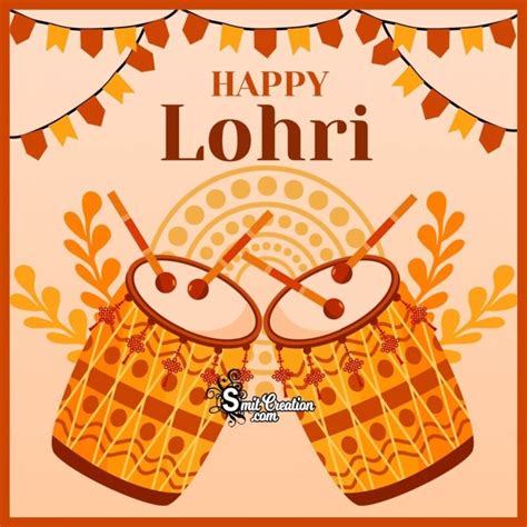 Happy Lohri Greetings Card - SmitCreation.com