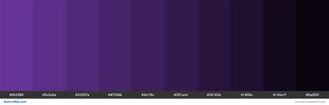 Shades of Rebecca Purple #663399 hex color | Hex colors, Color coding, Color