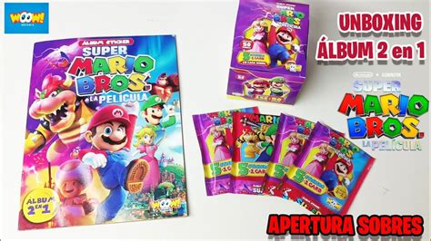 Álbum Super Mario Bros La Película 2 en 1 de Woow Stickers: Unboxing y ...